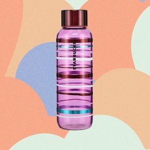 Starbucks Valentine's Day Pink Taffy Glass Tumbler 20oz